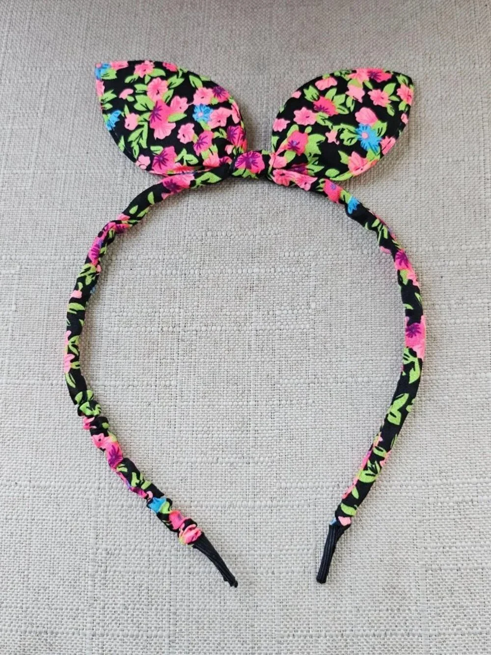 Floral Bunny Ear Headband Girls Hair Accessories Fashion Accessories Headband